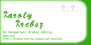 karoly krebsz business card